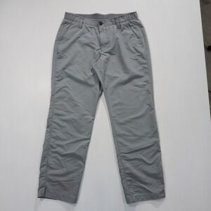 Under Armour Men Golf Pants 34x30 Gray Flat Front Straight Leg Flexible Stretch